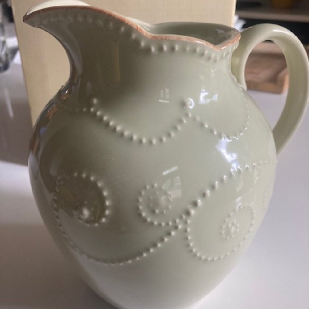 Lenox French Perle Pitcher: Pistachio